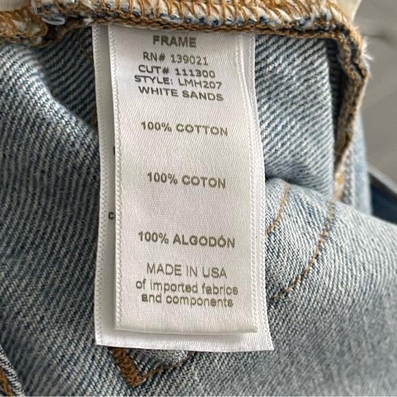 FRAME DENIM L'HOMME SLIM STRAIGHT JEANS IN WHITE SANDS Men’s Size 32 x 35 Tall - Picture 13 of 16